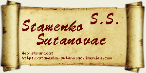 Stamenko Šutanovac vizit kartica
